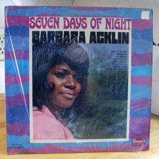 Barbara Acklin Seven Days of Night Orig Brunswick LP Soul in Shrink 