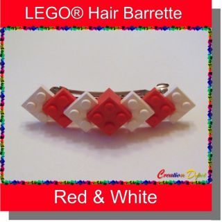 Lego® Red White Barrette Hair Clip Valentines Day