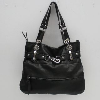 Makowsky Black Genuine Leather Handbag