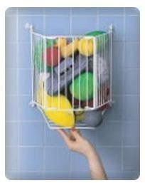   Organizer Storage Box Trap Door Bath Tub Toy Bin Kids Shower
