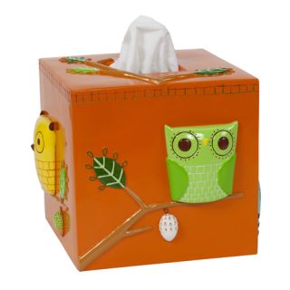 Give A Hoot Whimsical Owls Bathroom Bath Tissue Box Cover