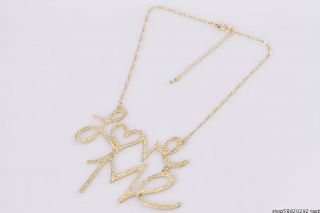 Fashionable Beautiful  Love Me Alloy Charms Necklace