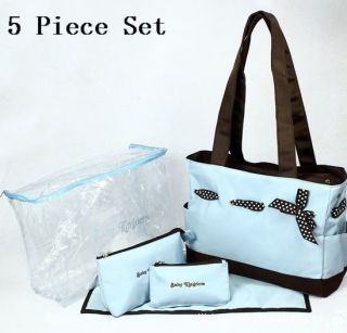 New Baby Bag Mummy Bag Mother Bag Baby Diaper Nappy Bag 5 Piece Set 