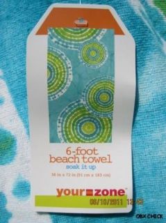 New Tie Dye Oversized Beach or Bath Towel 36 x 72
