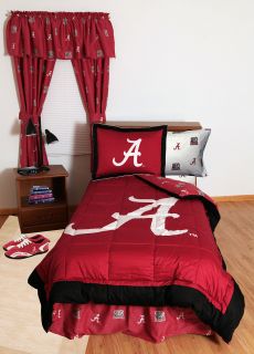   Crimson Tide Full Comforter Sham Decor Collegiate Bedding Set