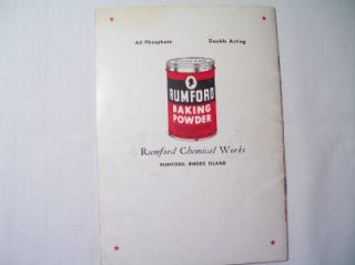 Vintage Cakes Rumford Baking Powder Cakes Cookbook 1945 Booklet 25 