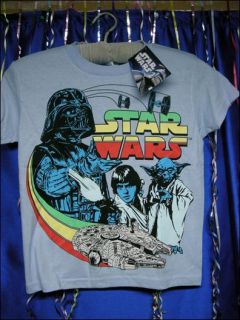 Star Wars Childs T Shirt Size Medium Large Darth Skywalker Yoda Light 