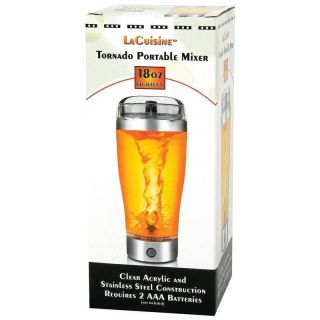 Lacuisine 18oz Tornado Portable Drink Mixer Battery Operated