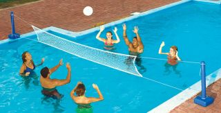 Volley ball games have never been so easy. Just fill the water 