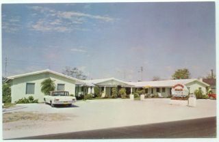 St Petersburg FL Sunshine Beach Motel Postcard Florida