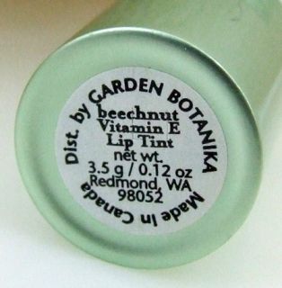 Garden Botanika Vitamin E Lip Tint Beechnut Brown Protect Lips Moisten 