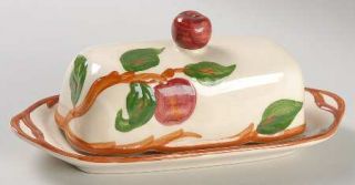 manufacturer franciscan pattern apple piece covered butter dish size 