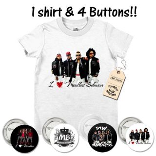 Mindless Behavior T Shirt Button Super Combo Get 1 Shirt 4 Buttons Too 