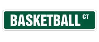 Basketball Street Sign Signs Hoop Net Coach Team Gift Shoes Uniform 