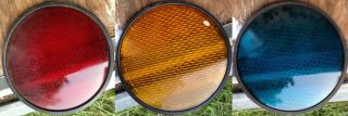RYG Set Traffic Signal Stop Light Lens for 12 Heads Glass with Seal 