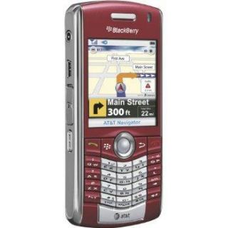 At T Blackberry 8110 Pearl Red BBM PDA Works Great Poor Cosmetics 