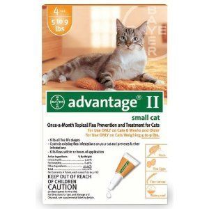 Bayer Advantage II 4 Month Flea Control for Cats 5 to 9 lbs.