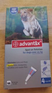 Bayer K9 Advantix Blue 100 4 Pack for Dogs Over 55 Lb