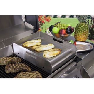 Little Griddle Stainless Steel Griddle For BBQ Grills   Medium