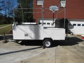 Large BBQ Smoker Trailer Gas Grill Catering Fair Vending Contests