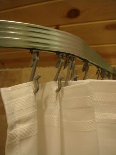 Corner Shower Curtain Rod Clawfoot Bath Tub Curved L