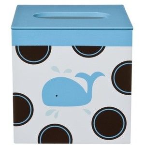 Tiddliwinks Whale Bathroom Set Wastebasket Tissue Box Soap Pump Brown 