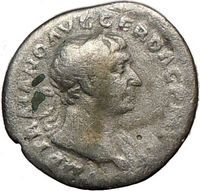 TRAJAN 105AD Ancient Authentic Genuine Silver Roman Coin VICTORY