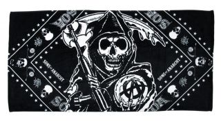Licensed Sons of Anarchy Grim Reaper Beach Towel 31 x 61