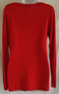 BCBGeneration BCBG Red Tiered Jersey Knit M Shirt Top