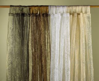 These beautiful sheer curtains are made from 100% nylon with 