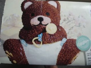 wilton teddy bear panda baby shower 3 d cake pans 3d
