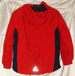 Ll Bean Red Blue Boys Winter Coat Ski Jacket Fleece Lined Kids 14 16 