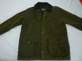 BARBOUR Beauchamp Waxed Cotton Jacket Mens L Great Cond MadeInEngland 