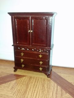   Vintage Bespaq Dollhouse Furniture Bedroom Dresser Armoire 1 12