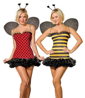 Womens Reversible Bee Ladybug Costume Sizes XS to L