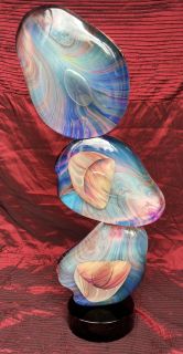 Dino Rosin Tripple Sassi Calcedonia Glass Sculpture Murano offers 