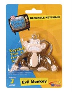 Evil Monkey Family Guy Bendable Keychain Toy New