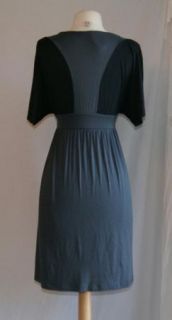 Rebecca Beeson dress sz 0 XS short sleeve gray black stretch