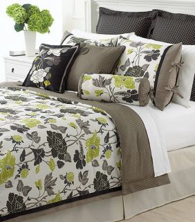   Stewart Layered Flowers 4 Piece Twin Comforter Bed In A Bag Set NEW