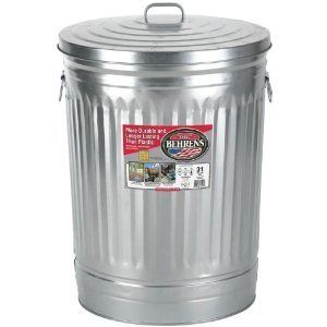 Behrens Outdoor Garbage Wastbasket Trash Can Cans 31 Gallon Kitchen 