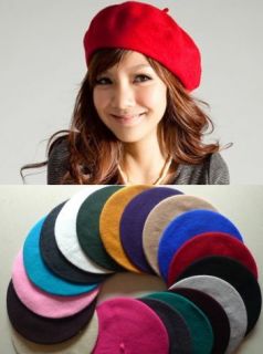 Hot Women Fashion Multi Color Warm Wool Beret Cap Hat