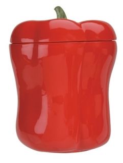 Red Bell Pepper Cookie Jar Container Kitchenware