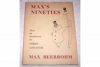 Maxs Nineties Max Beerbohm Drawings Art Sketches Humor 1890s HC DJ 