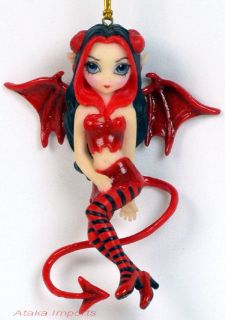 Jasmine Becket Little Red Devil Fairy Strangling Ornament Figurine 