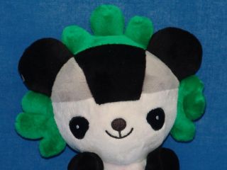 2008 Beijing Olympic Mascot Anime Plush Black White Green Panda 