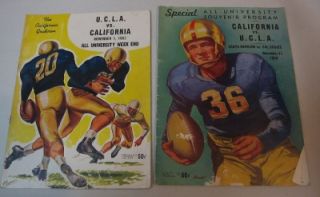 California Cal Bears Football vs UCLA Bruins Programs 1948 1970 Lot of 