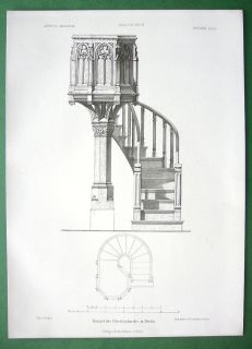 ARCHITECTURE PRINT  Germany Berling Wooden Pulpit in Christuskirche 