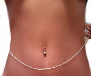 Gorgeous Figaro Sterling or Gold GEP Belly Chain