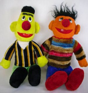 Sesame Street 20 Bert Ernie Vintage Plush Dolls RARE