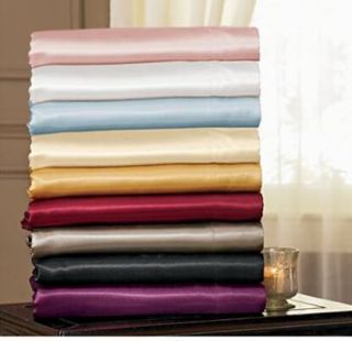 Satin Silk Y Bed Sheet Pillowcases Twin Full Queen King